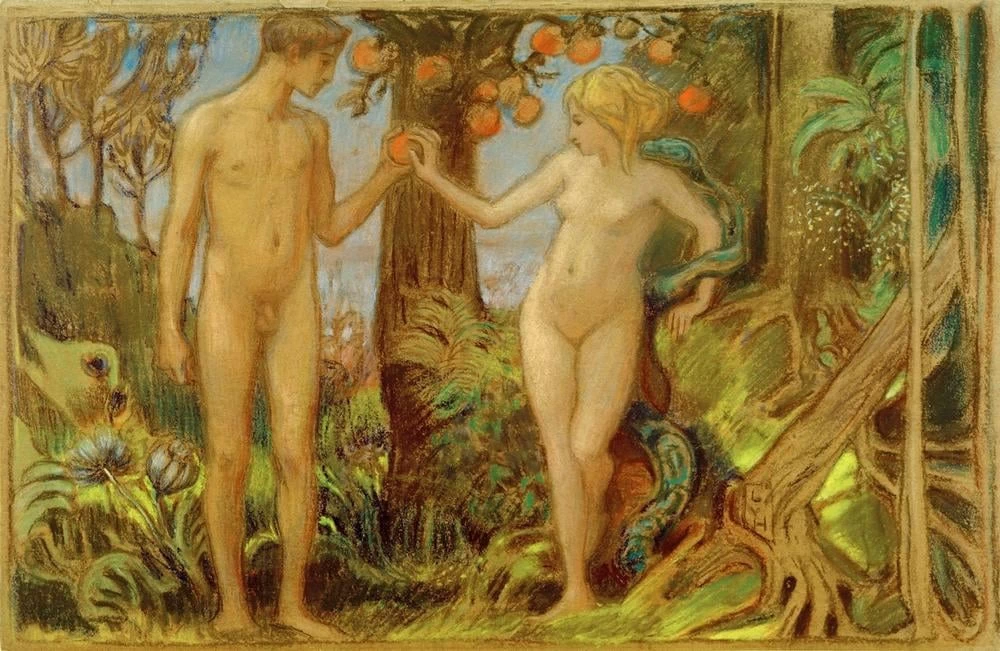 Adamo ed Eva, albero della conoscenza - Wien, Albertina